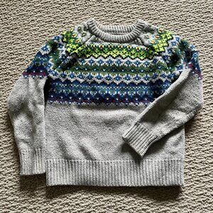 Gap Kids boys Winter Holiday Fair Isle sweater, size S